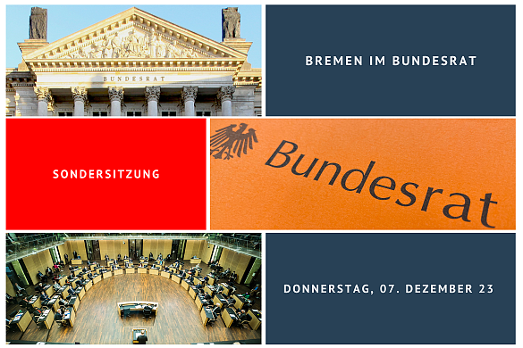 Bildercollage mit Blick auf dem Bundesrat und ins Plenum