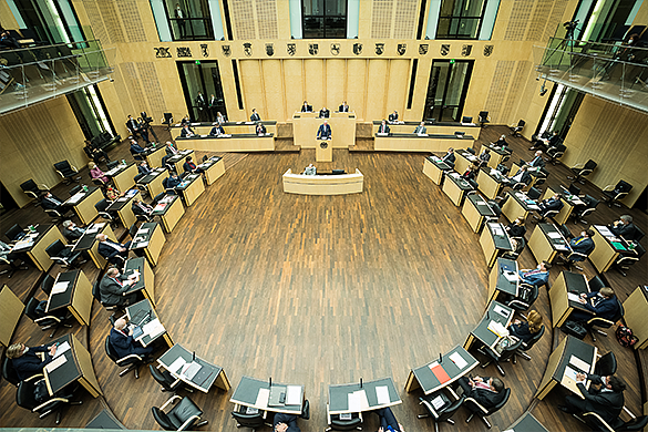 Blick in den Bundesrat von oben. © Bundesrat  Steffen Kugler