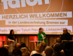 vl. Christina Del Din, Leiterin der Kommunikation Radio Bremen, Regisseurin Anne Zohra Berrached, Schauspieler Aljoscha Stadelmann