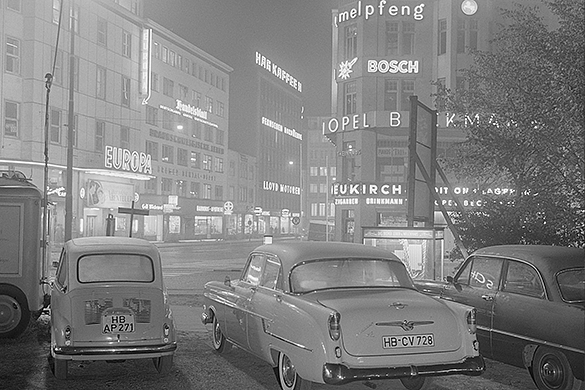 Bremen bei Nacht 1959