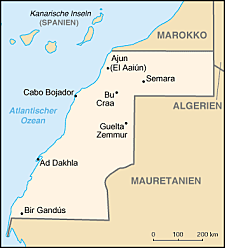 Karte von Westsahara